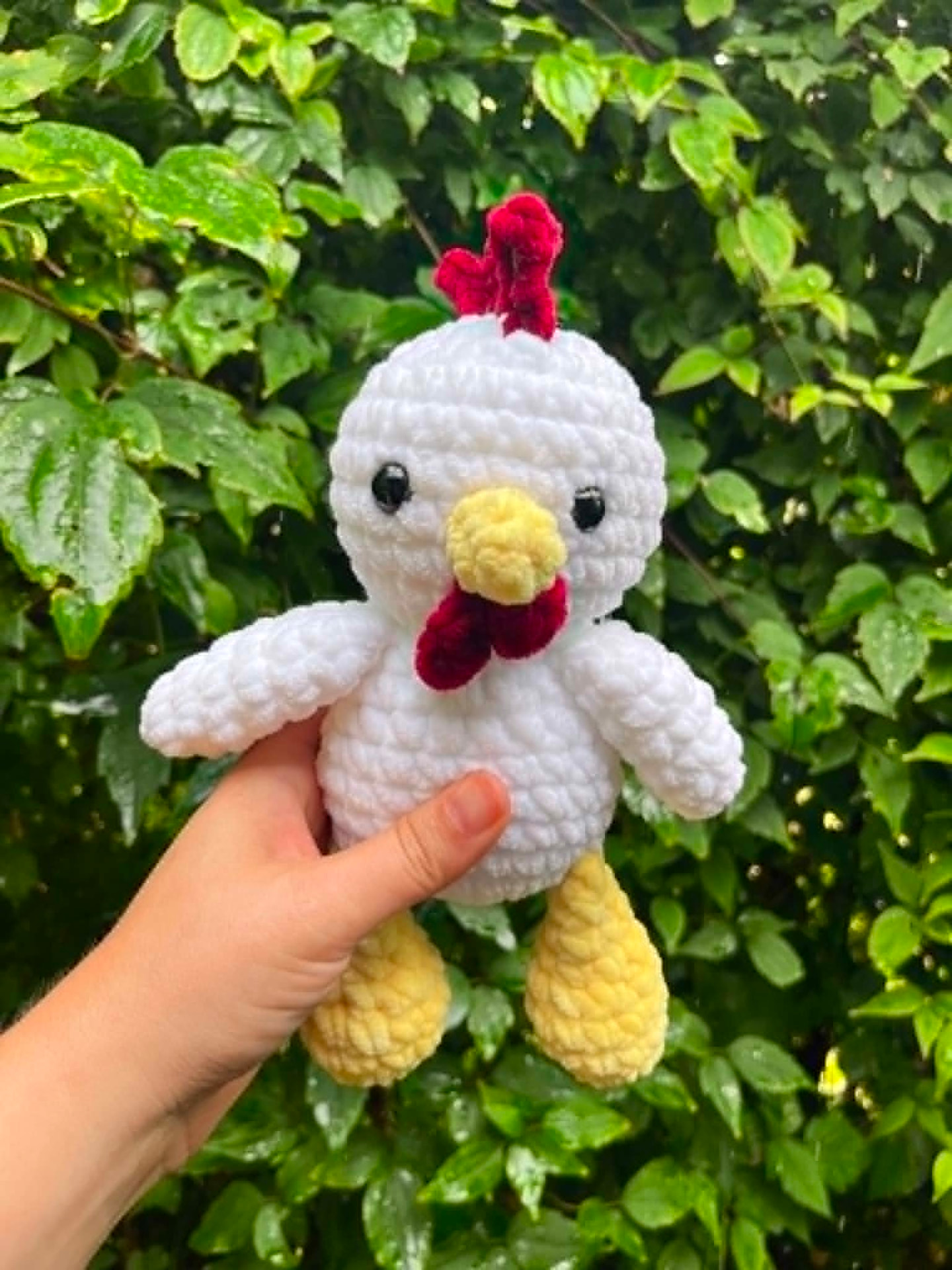 Handmade crochet Little White Hen