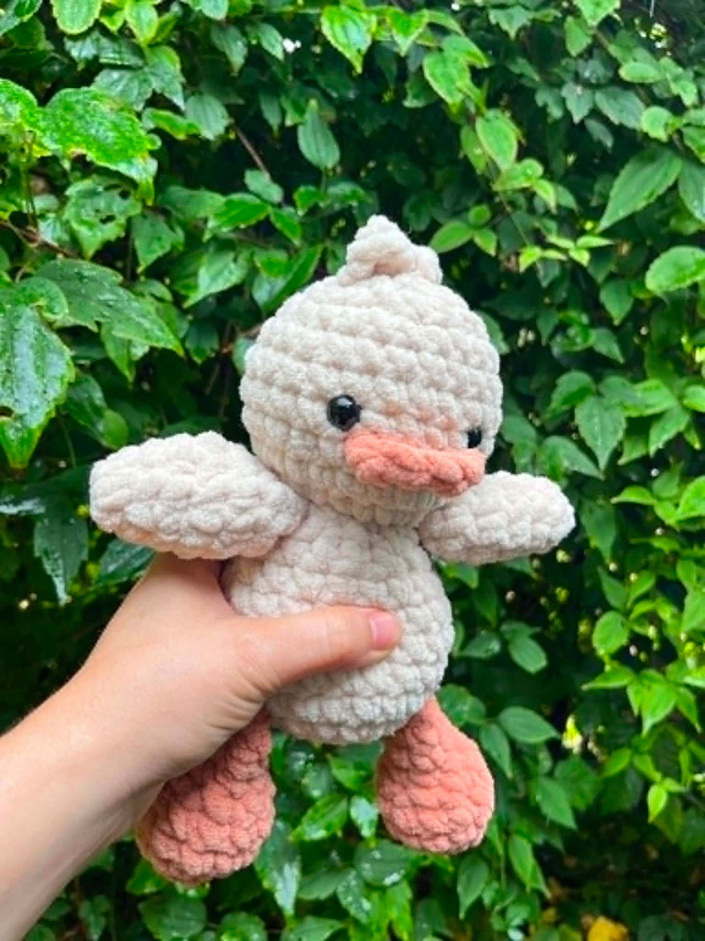 Handmade crochet Cream Duckling